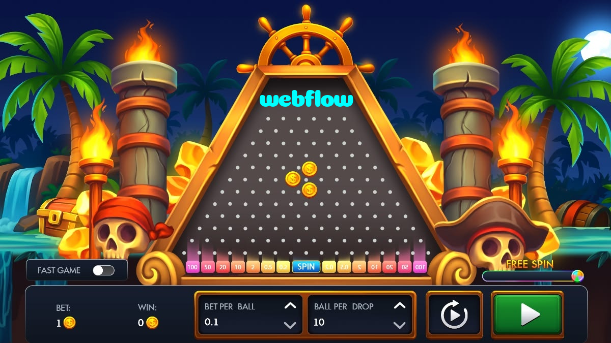 webflow casino presented on mobile device in Pakistan with slots and live games
